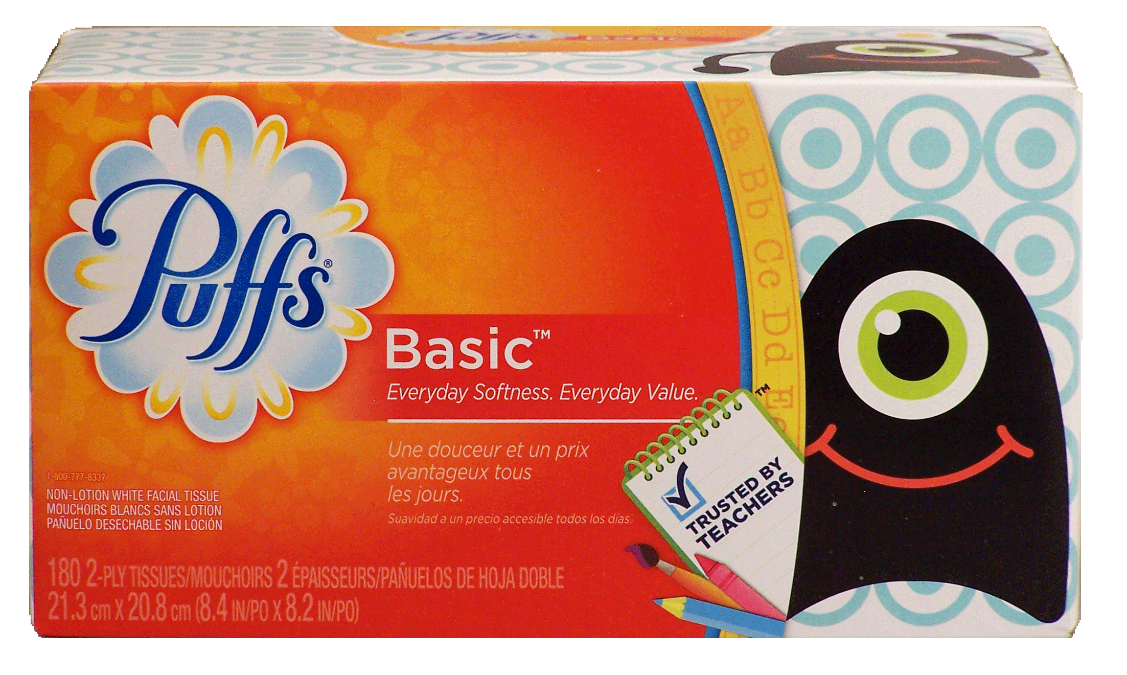 Puffs Basic non-lotion white facial tissue, 2-ply Full-Size Picture